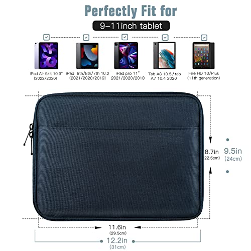 TiMOVO 9-11 Inch Tablet Sleeve with Pocket, Protective Carrying Case for iPad 11-inch A16 2025, iPad 10th Gen 10.9" - Image 2