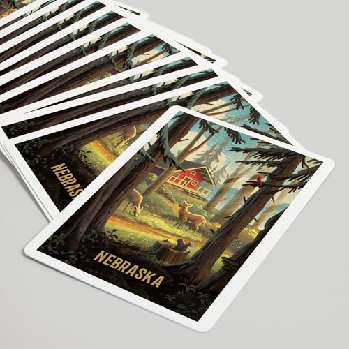 Lantern Press Nebraska, baraja de 52 cartas poker miniatura 5