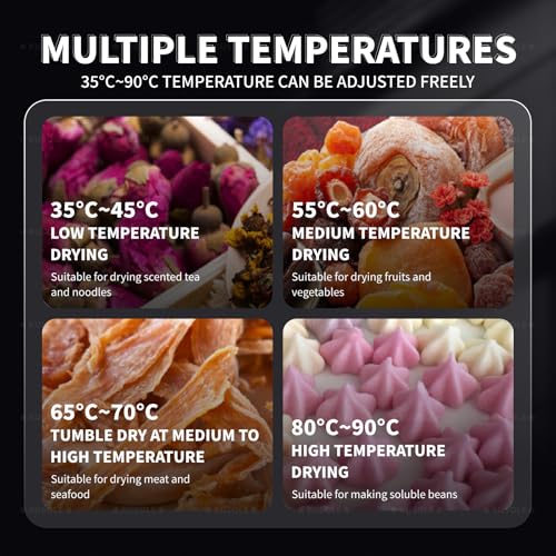 Commercial Food Freeze Dryer Machine - 400W, 8-12 Layers, Timer Control, 35-90℃ Temperature Range, 6-Inch Fan for Efficient Drying of Fruits & Vegetables - 8thfloor