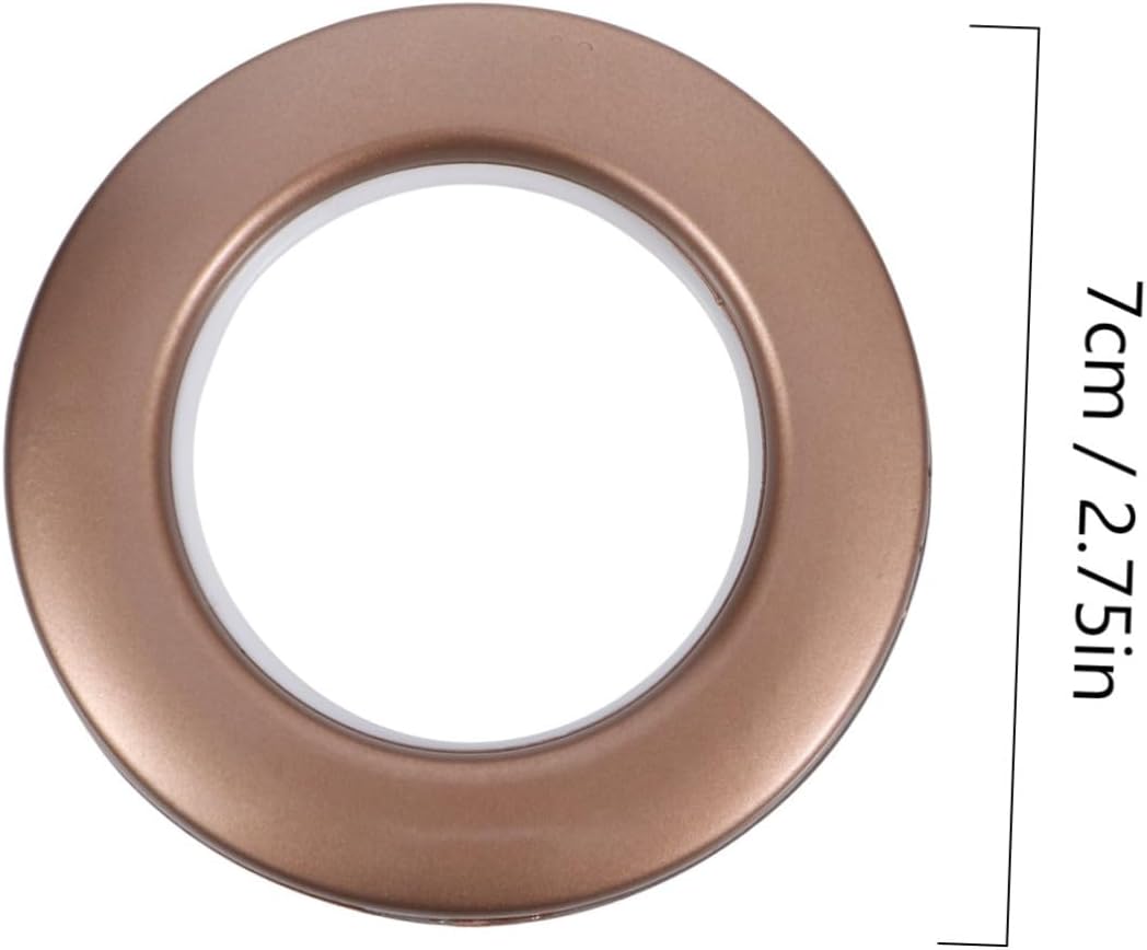 TIDTALEO 75Pcs Coffee Curtain Eyelet Rings Plastic Grommets Inner Diameter Low Noise Sliding Rings for Window Treatment Hardware
