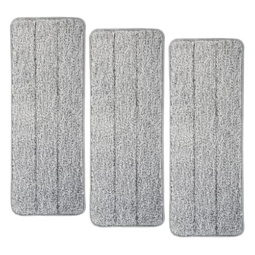 Microfibra de Repuesto para Mopa 3 Piezas Almohadillas de Fregona Reutilizables Mopa de Microfibra Cabecera de Repuesto para el Hogar, Oficina, Madera Dura, Mármol, Azulejo
