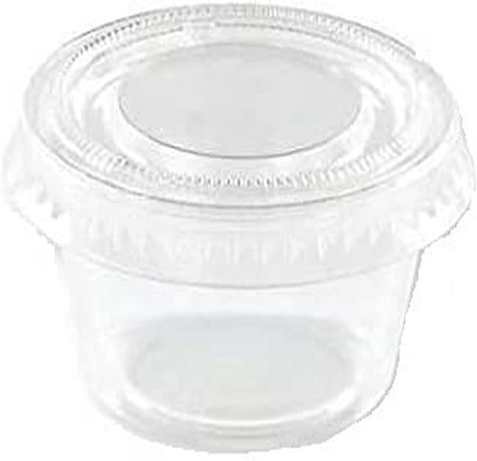 Clear Plastic Portion Cups w/Lid, 2 oz.- 24 pcs.