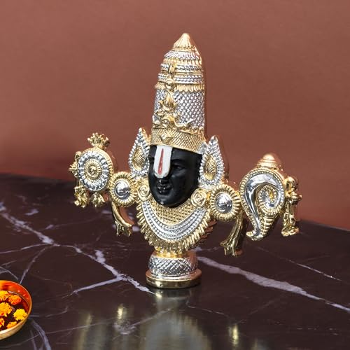 Image of 999 Silver Plated Balaji Idol | 8-Inch Lord Venkateswara Swamy Statue for Sacred Vastu Home Decor | Pooja Room & Mandir Showpiece | Perfect Divine Accent & Gifting Option