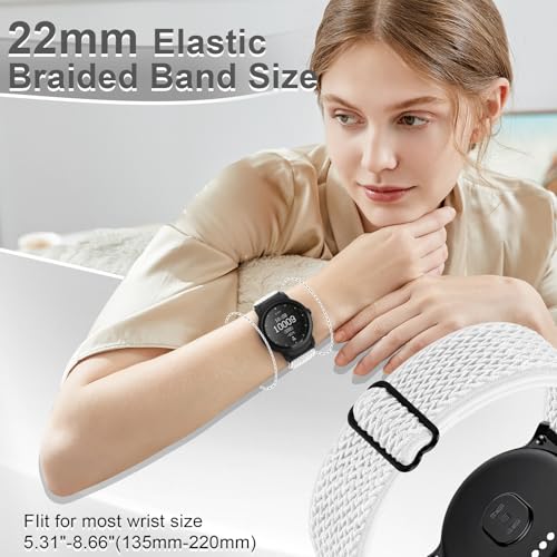 3 Pack Elastic Bands Compatible with amazfit helio strap/Fitpolo IDW19/IDW13 Smart Watch , Soft Sports 22mm Straps for ID208 Plus/IDW19/IDW16/IDW13/Veryfit IDW19/ENOMIR IDW19/MILOUZ IDW19/Gydom IDW19/Faweio IDW19/Hoowel IDW19/Amzhero IDW19/TOOBUR IDW19/Tensky IDW19/WNH IDW19 for Women Men by Tiptops - Used condition - Image 6