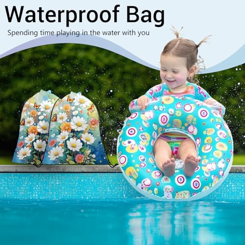 Image of Daisy Flower Gymnastics Drawstring Bags Lightweight Athlete String Bag for Gymnasts Dancer