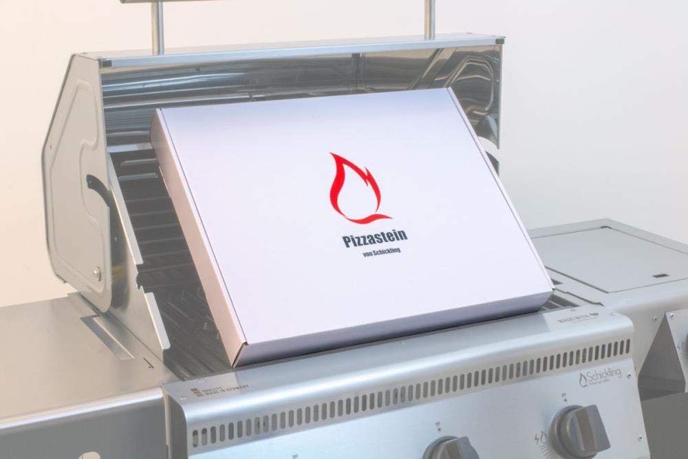 Pizzastein für Backofen & Gasgrill – Rechteckig 38 x 30 cm – Grill Pizza Stein für die Zubereitung von perfekten Pizzen – Pizza selber machen mit Grill Zubehör von Schickling