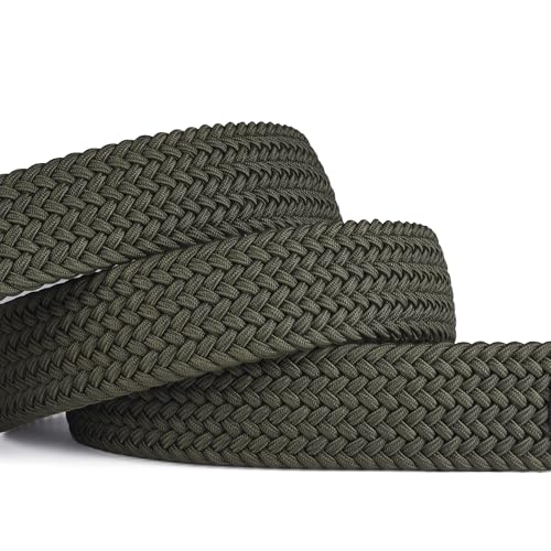 Image of 2pcs Men's Stretch Woven 1.3 inch Wide Elastic Braided Belts