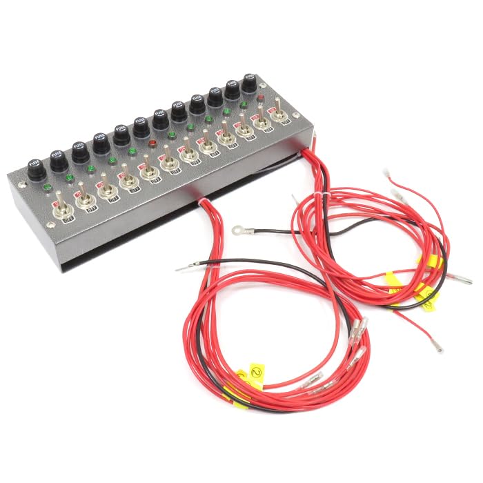 Amazon | 汎用 グレー 12V / 24V トラック 12連 スイッチ ボックス