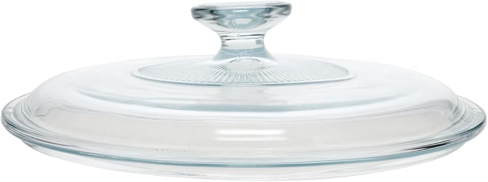 Corning Ware / Pyrex Clear Round Glass Lid ( Ribbed ) ( 7 1/4 Dia ) ( G-5-C A )