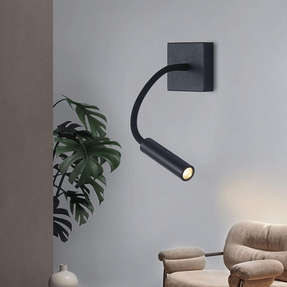 Industria Wewnętrzna lampa ścienna LED łabędź szyja mocowanie ścienne do łóżka do czytania 33 cm idealna do sypialni, biura, przedpokoju, kawiarni lub hotelu