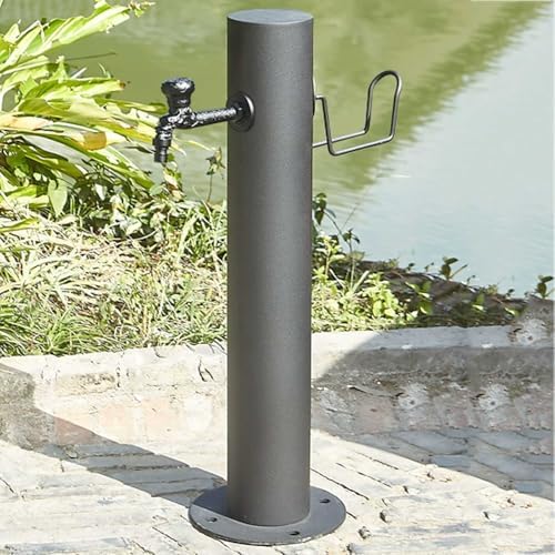 ZR98US Outdoor Faucet Anti-Freeze Vertical Water Pipe with Hook for Hose Connection - Ideal for Watering Flowers and Washing Cars