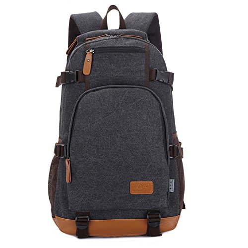 Outdoor Men Rucksack Canvas Hiking Laptop School Backpack Shoulder Satchel Bag, Beauty is