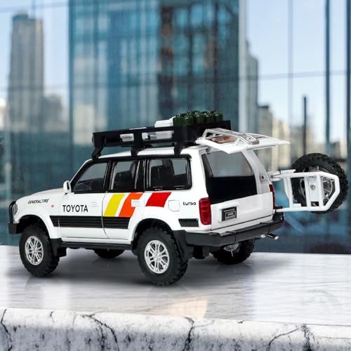 Coche de juguete Landcruiser LC80 a escala 1:24 miniatura 7