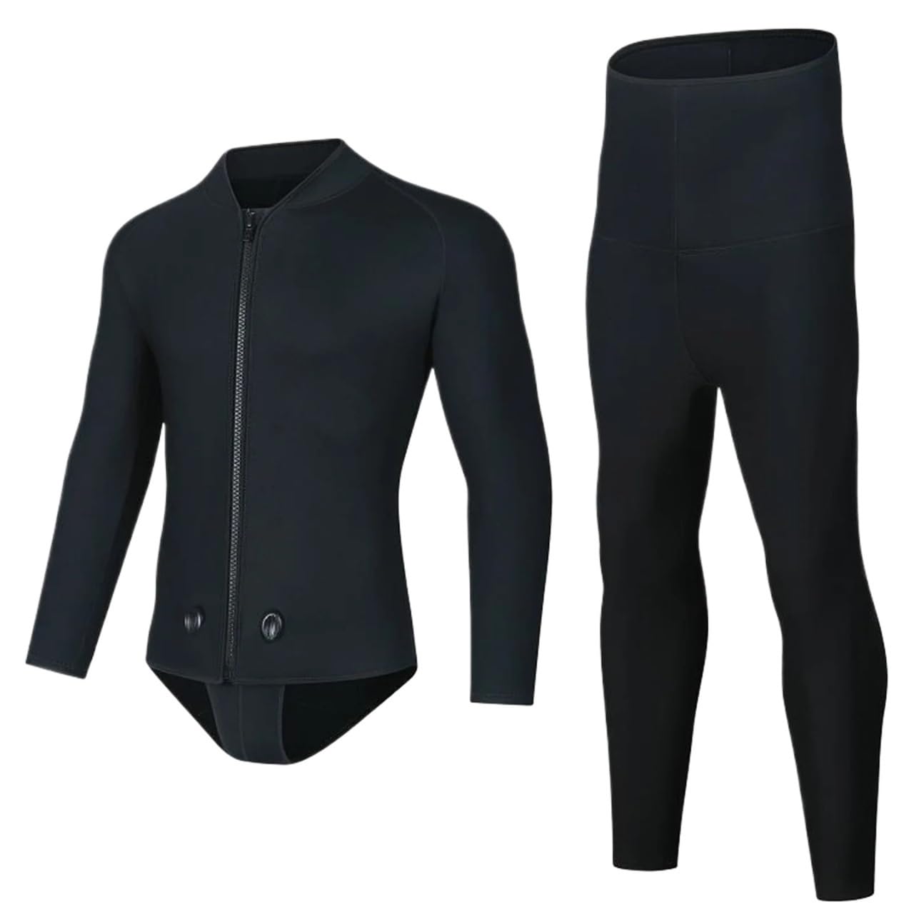 Combinaisons De PlongéE Muta da sub con cappuccio invernale 3 mm, uomo, due pezzi, set separato, muta, costume bagno termico for immersioni e surf in acque profonde(Hooded top,S)