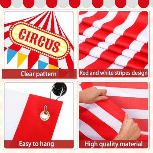 Image of Fanfanwin 4 Pcs Circus Tent Decorations Carnival Halloween Party, Stylish