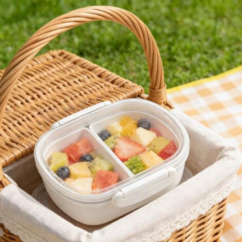 Lunch Box Containers, Small Compact Durable Versatile Leak-Proof 2 Compartments Bento Box with Removable Snack,Lightweight Portable Lunch Containers for Work Travel Picnics and Daily Use - image 5