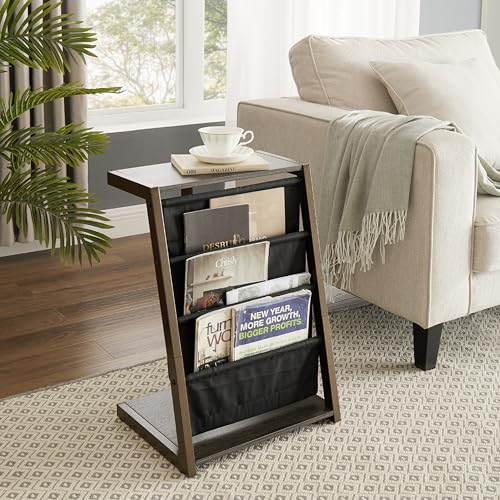JOIN IRON Storage Bookshelf, Detachable Brochure Display Stand, Floor-Standing Magazine Rack with...