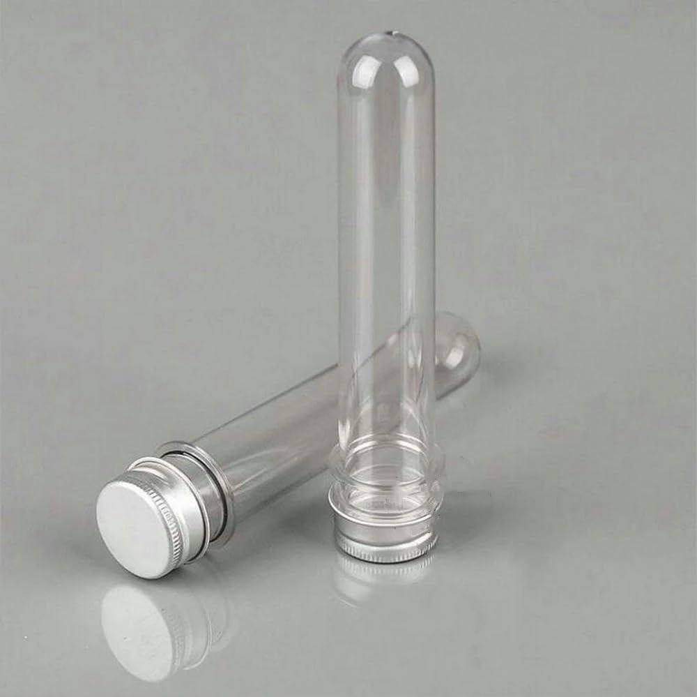 10 sztuk przezroczystych butelek z probówkami PET do wielokrotnego napełniania - cylindryczne plastikowe pojemniki laboratoryjne(100ml)