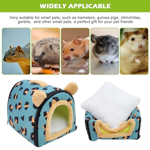 Haus für Meerschweinchen, warme und kuschelige Betthöhle für kleine Tiere, waschbar, für Zwergkaninchen, Chinchillas, Bardrachen