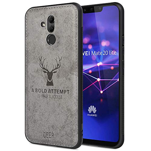 JiatuA Funda Huawei Mate 20 Lite 2018, Carcasa Movil Huawei Mate 20 Lite 2018 Funda Blanda a Prueba de Golpes Funda de TPU Carcasa para Teléfono Inteligente Huawei Mate 20 Lite 2018, Gris