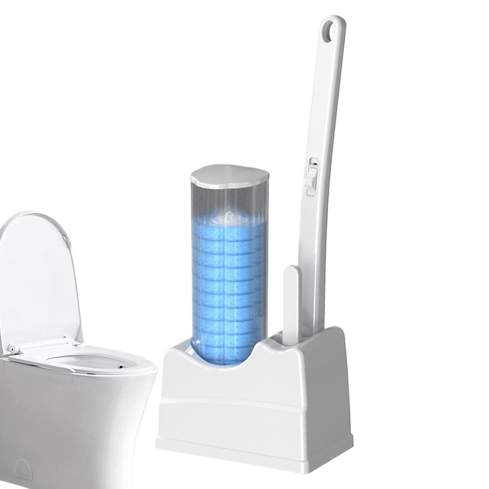WC-Schüssel-Reinigungsbürsten-Set mit Ersatzköpfen und Halter – unverzichtbares Badezimmer-Reinigungswerkzeug für Toiletten, Waschbecken und Wannen