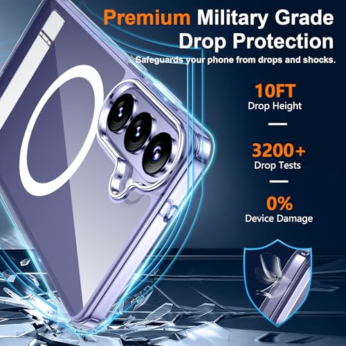 Image of SPIDERCASE Magnetic for Samsung Galaxy S26 Plus Case, with [3 Stand Ways][ Military Grade Drop Protection] with Invisible Stand Shockproof Slim Case for Samsung Galaxy S26 Plus 6.7 inch, Clear