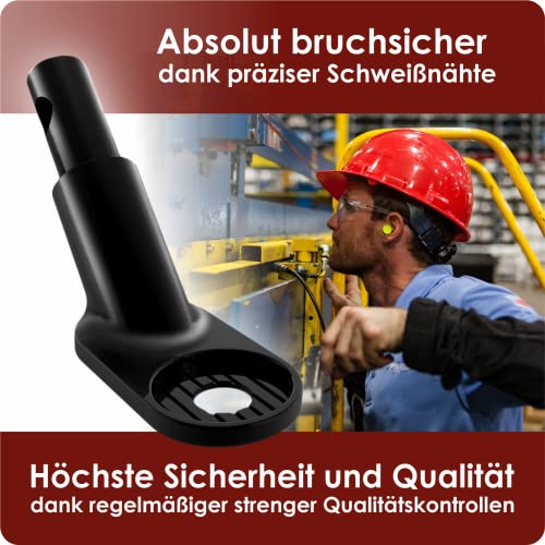 WEIDEBACH® Stabile Fahrradanhänger Kupplung mit Sicherungsstift schwarz, hohe Fahrstabilität, Fahrrad Anhängerkupplung für jeden Standard-Kinderwagen, Anhängerkupplung Fahrrad verhindert Hochschaukeln