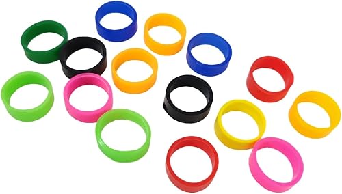 15-Pack Silicone Rings – Size 9, Assorted Colours, Fun & Affordable