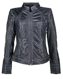 MUSTANG Damen Lederjacke Americana Schwarz S