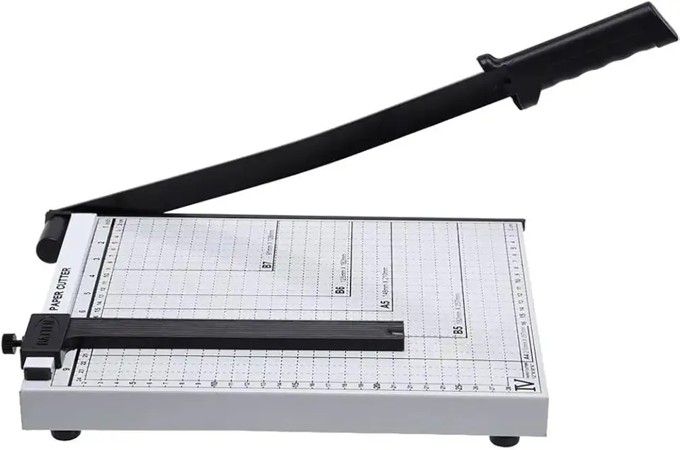 Guilhotina Lorben Base Metálica 30cm 10 Folhas Papel A4 B5 A5 B6 B7 Corte Reto GT357