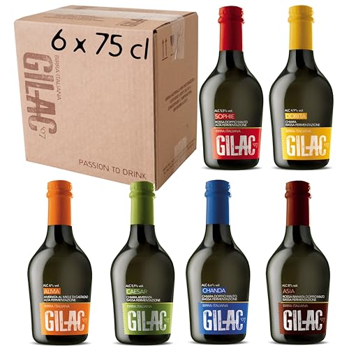 Birre artigianali confezione regalo Beerbox 6 bottiglie da 75cl, Birra artigianale Italiana di alta qualità, Degustazione birra selezione premium - Idea regalo natale