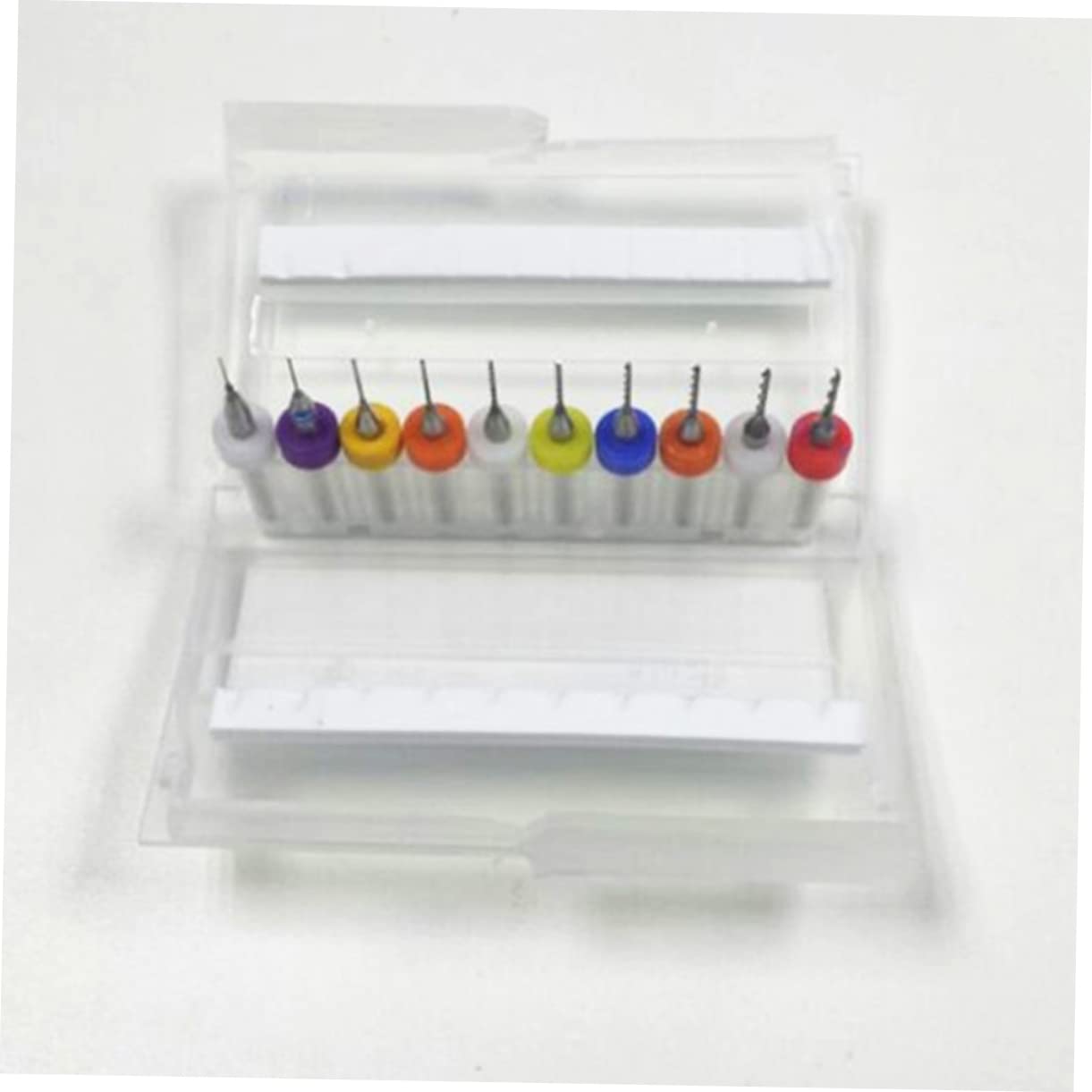 Lurrose Micro Drill Bits 10pcs Set Tungsten Carbide 1.1mm-2.0mm Sharp for Electronics
