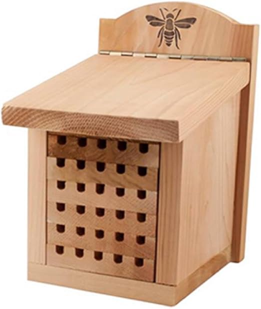 Woodlink 28552 Heavy Duty Cedar Mason Bee, Small Insect House, 9.5" H, Wood