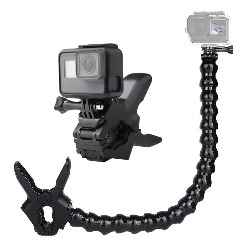 Kompatibel für GoPro Flexibler Schwanenhals Klemmhalter für Actionkamera