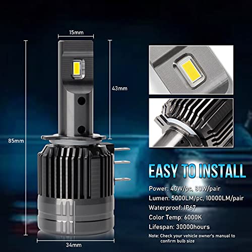 OPP ULITE H15 Lampadine LED per fari Canbus senza