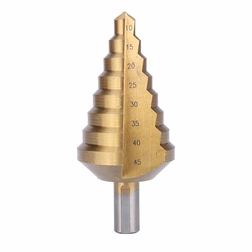 Miniatura 6 de Chiloskit Juego de brocas de acero de alta velocidad de titanio métrico de 0.394-1.772 in para taladro de metal de madera, juego de cortador de