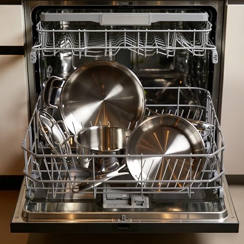 Image of 10 Inch / 2.8 Quart 5-Ply Stainless Steel Saute Pan with Glass Lid