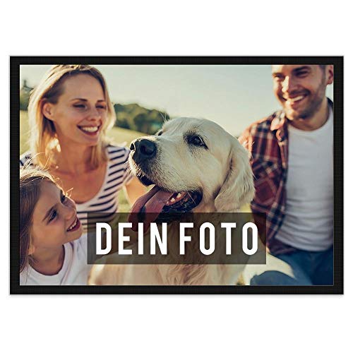 Print Royal Fußmatte Bedrucken mit eigenem Foto - Fußabtreter selbst gestalten - Verschiedene Größen 60 cm bis 120 cm - rutschfest, 75 x 50 cm mit Gummirand
