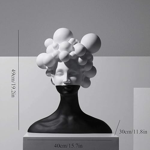 Miniatura 2 de SHUTING2020 Feng Chino Shui Estatua Escultura Personaje Decoración Abstracto Mujer Cara Arte Escultura Creativa Resina Meditación Humana Estatua