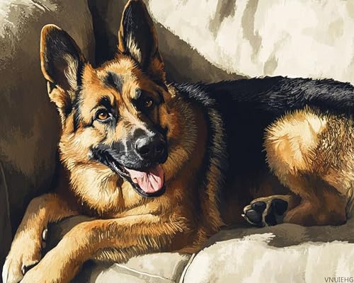 VNUIEHG German Shepherd Paint by Numbers