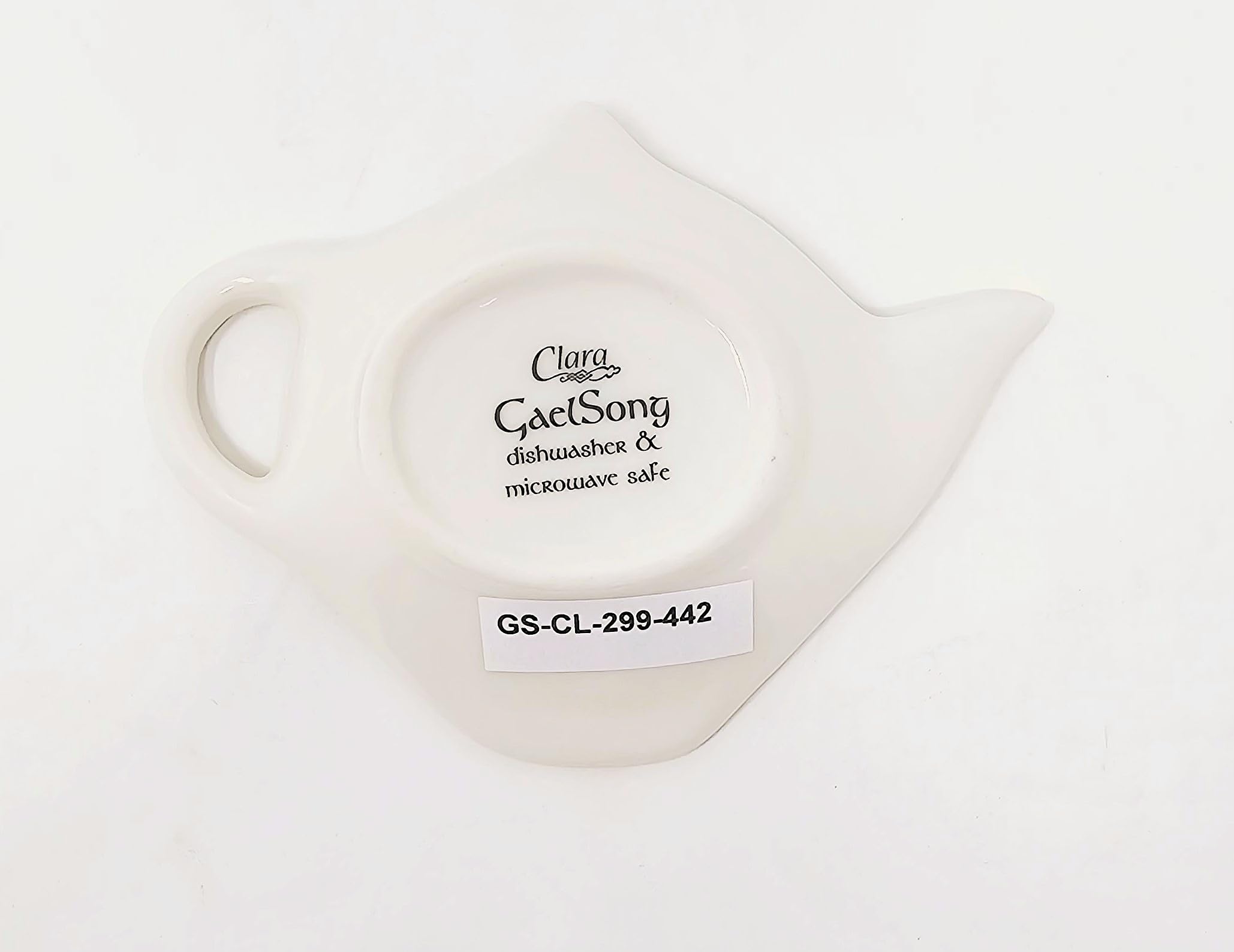 GaelSong Ceramic Irish Blessing Tea Bag Holder - Celtic Tea Bag Plate -Tea Bag Caddy Holder - Teabag Coaster Kitchenware Present Housewarming Gift 1, 2 or 4 Units