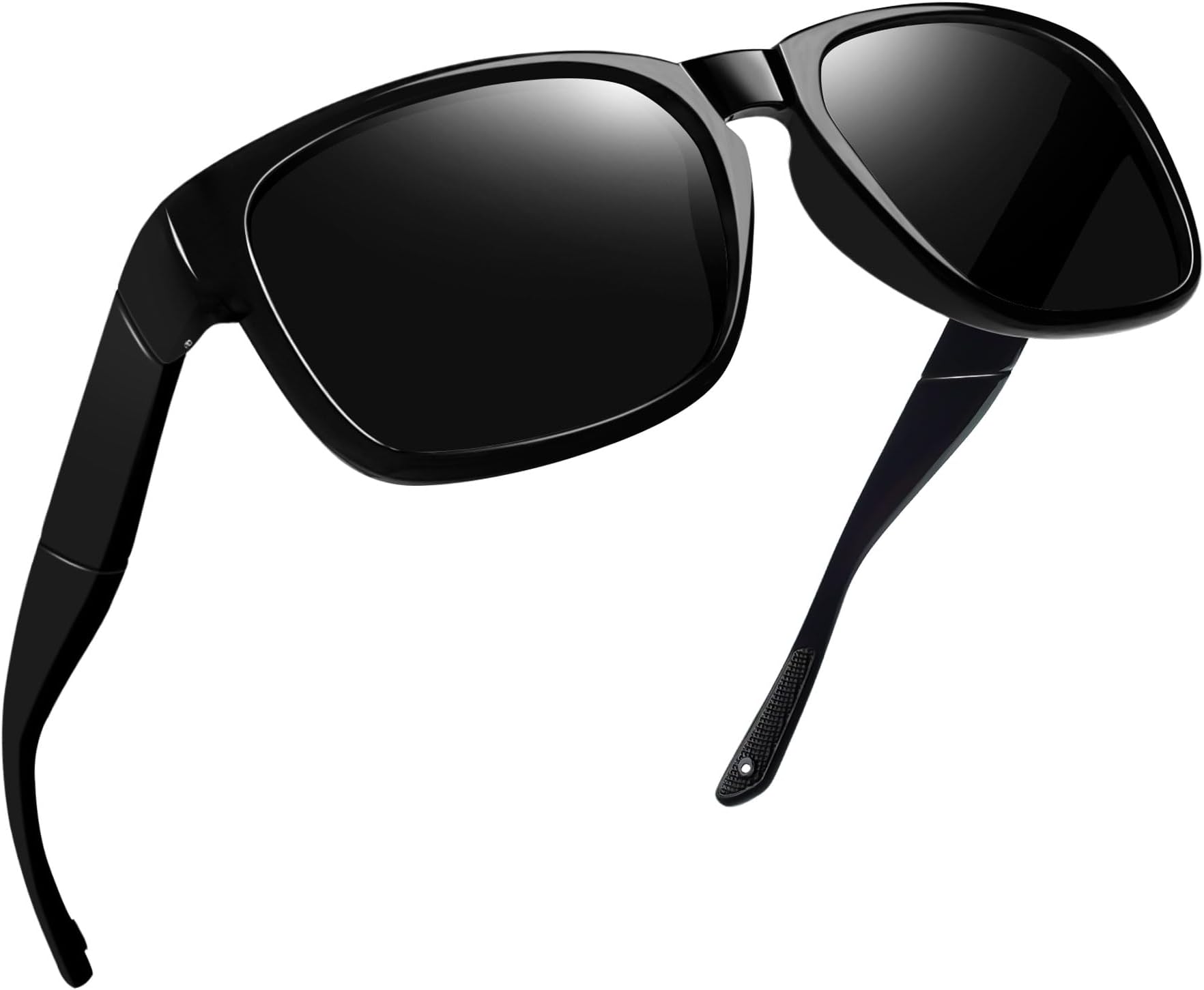 Joopin Sunglasses for Men Women Fashion Unisex Polarized UV Protection Sun Glasses Retro Mens Driving Square Shades (Glossy Black)