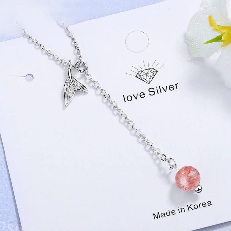 Collier argent véritable anti-allergie avec pendentif pierre de lune - 7