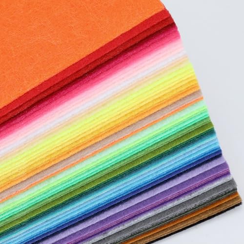 Kakapops FS001 Fabric Felt Sheets 12"X12", Assorted Colors Craft Felt Squares thumb #1
