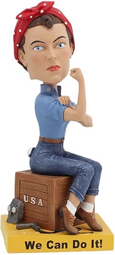 Royal Bobbles Rosie The Riveter Bobblehead, figura realista de poliresina premium, número de serie único, detalles exquisitos