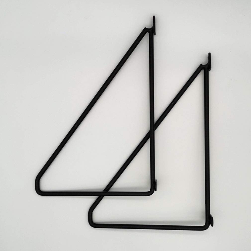 Triangolo di Staffe per Mensola,2 pezzi Reggimensola in Ferro ad Angolo Retto Industriale a Parete,Supporti per Mensole Galleggianti in Metallo Resistente,Comprese Viti,3 colori(black40cm/15.7in)