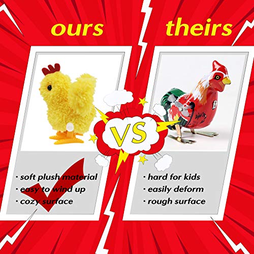 Bstaofy 6pcs Wind up Animal Easter Toy Kit Hop Chick Bunny Jumping Plush Assorted Fuzzy Flipping Bounce Kids Stuffed Gift Set Egg Hunt Clockwork Prop Dancing Sheep Party Favor , 3’’ - Thumbnail 2