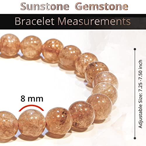 Image of ANAYA AGATE Healing Crystal Bracelet for Women and Men - 8mm Round Beaded Bracelet for Men and Women - Unisex Stretchy Gemstone Bracelet for Healing and Protection
