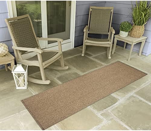 Liora Manne Calais Indoor/Outdoor Power Loomed Durable Area Rug - Traditional Texture Casual Colorful (Solid Sisal) (2' x 7'6")