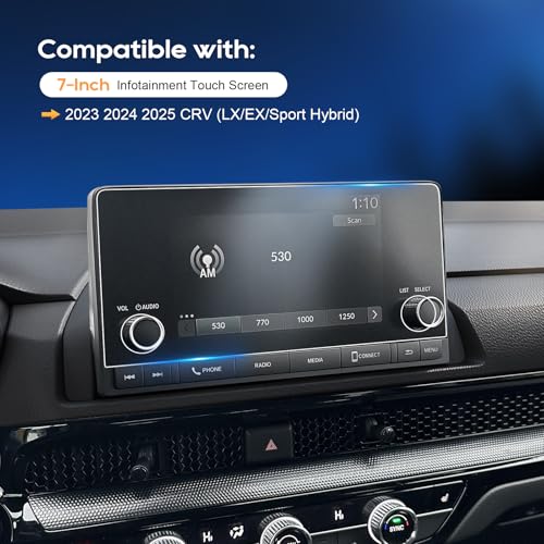 LFOTPP For 2025 Honda CRV Screen Protector - 2023~2025 CRV (LX/EX/Sport Hybrid) 7 inch Touchscreen [ClearMatAG+] 2023 2024 2025 CRV Accessories Anti Glare 9H Hardness Tempered Glass by LFOTPP - Image 2